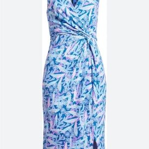 Lilly Pulitzer Blue, Light Blue & Pink Wrap Dress